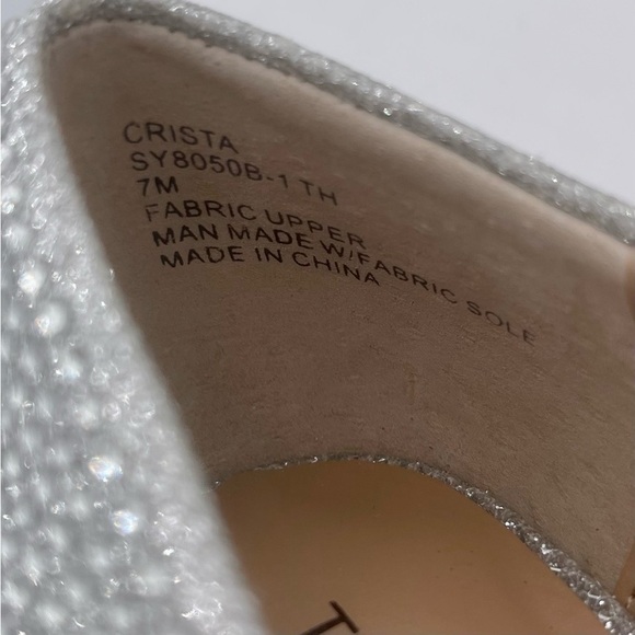 THALIA SODI EMBELLISHED CRISTA WOMENS PLATFORM PUMP SIZE 7‎ COLOR SILVER LUR NWT - Picture 10 of 11